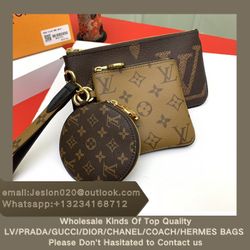 wholesale!woman bag Louis vuitton classic canvas in three clutch bags change style