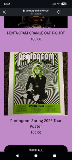 PENTAGRAM band Poster