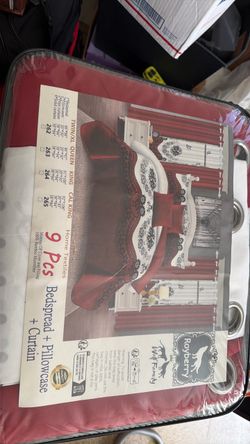 9-Piece Bedspread, Pillowcase & Curtain Set