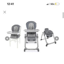  Ingenuity SmartServe 4-in-1 High Chair with Swing Out Tray – Connolly – High Chair, Toddler Chair, and Booster