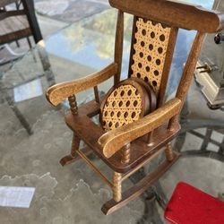 Vintage miniature, rocking chair, coaster holder