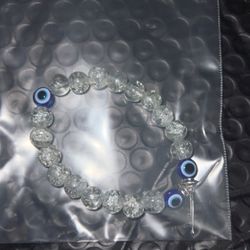 Clear Evil Eye Bracelet 