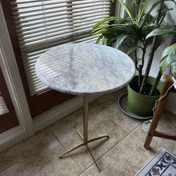 Marble Style Side Table
