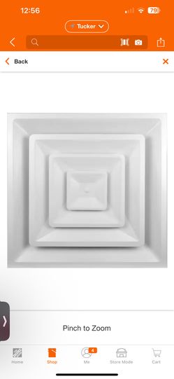 24 in. x 24 in. T-Bar Drop ceiling Lay in Supply diffuser with round 12 in. collar/neck