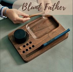 Premium Wooden Rolling Tray 100% Black Walnut