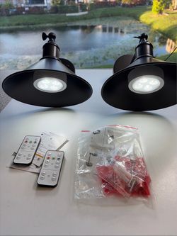 Battery Operated Wall Sconces, Cordless with Remote, Set of 2