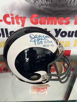 Deacon Jones Los Angeles Rams Signed NFL Helmet HOF '80 Original