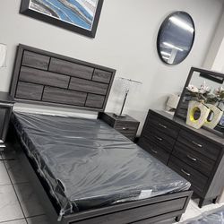 4pc Queen Bedroom Set 🔥 Take It Home With Only $50 Down 