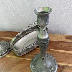 Vintage Peter Pewter Candle Holder