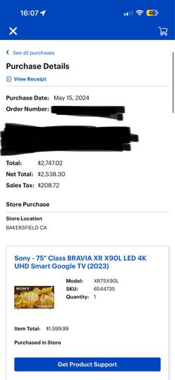 Sony - 75" Class BRAVIA XR X90L LED 4K UHD