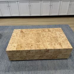 West Elm Volume Burl Coffee Table