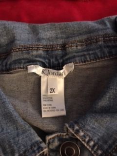 Women blue jean vest