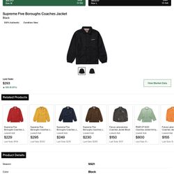 Supreme Five Boroughs Coaches Jacket