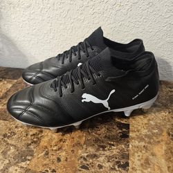 New Puma Avant Pro Rugby Cleats Mens Size 10 Black White Leather 106714-02