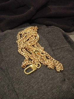 Cuban Link Chain Gold Bag Strap for Purse Wallet Charm Key Holder Accessories - 60 inches