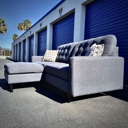 Gray Mid Century Modern Sectional Sofa