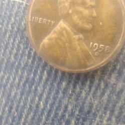 1958 D Wheat Penny Double Stamped And The L On The Outer Line 