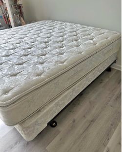 Queen Mattress, box spring and frame