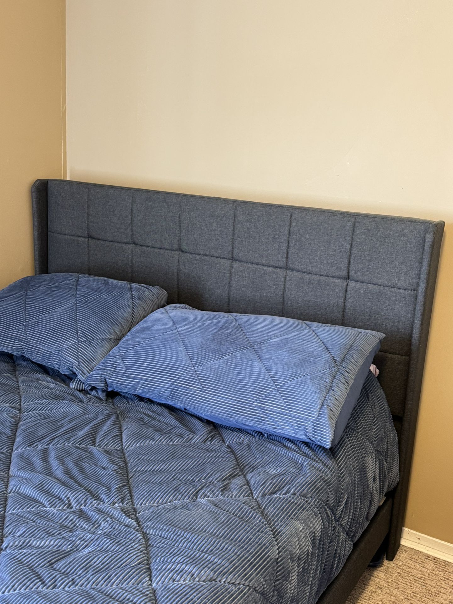 queen bed frame + mattress