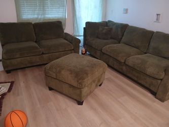 Green sectional couches