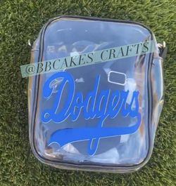 dodgers clear crossbody bag