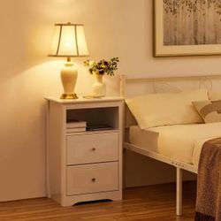 ✨ BRAND NEW Yaheetech White Wooden Nightstands - Set of 2 ✨ 📦 Still in Box | Never Used | $150 (Firm)