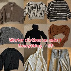 👯‍♀️💲15 Everything‼️winter Sweaters/cardigan/jackets