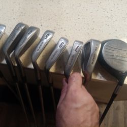 King Cobra Oversize Iron Set 3-pw+driver Rh Swing 7 Iron Needs Repair See Pics.