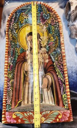 I DO NOT RESPOND TO IF IT IS AVAILABLE  WOOD HAND PAINTED ALTER