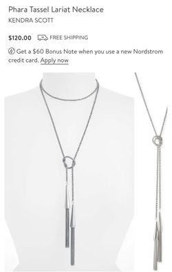 Kendra Scott Phara Tassel Lariat Necklace-NEW
