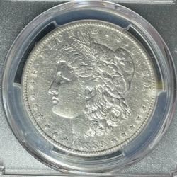 1889-CC MORGAN SILVER DOLLAR~PCGS XF DETAIL CLEANED ~NICE KEY DATE COIN~
