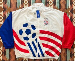 Adidas Originals US 94 World Cup Graphic Woven Track Jacket Men’s Large “NWT”