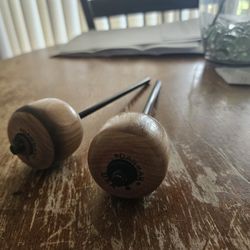 Pair Of WOOD Beaters For Bass Drum Pedals