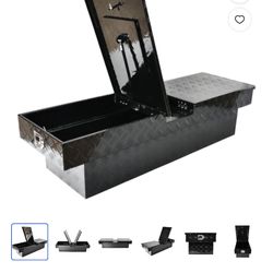 Aluminum Gull Wing Truck Tool Box 64"x20"x15" Gloss Black Diamond Tread