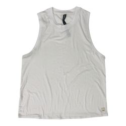 Vuori Energy Top Long Tank Shirt Women Medium M White Yoga Gym Sleeveless VW1156