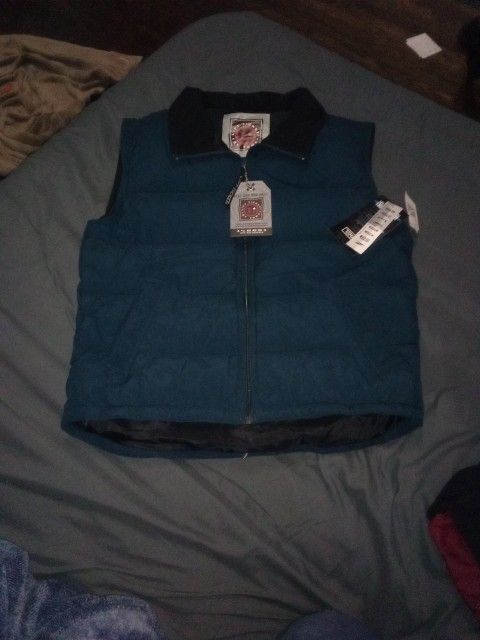 NEW Lift Ticket By Toma youth size 14 blue duck down puffer zipper vest