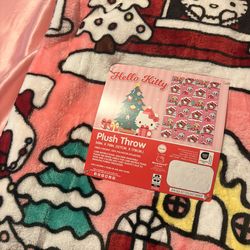 Hello Kitty Plush Throw Christmas Edition