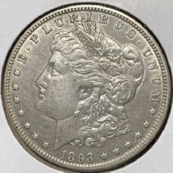 1893 CC Morgan Silver Dollar cleaned