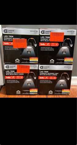 4-PACK, CE 6" Adjustable CCT Elite Series Dimmable LED Black Recessed Trim Light