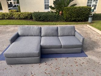 Large Gray Chaise Sectional! Same Day Delivery.