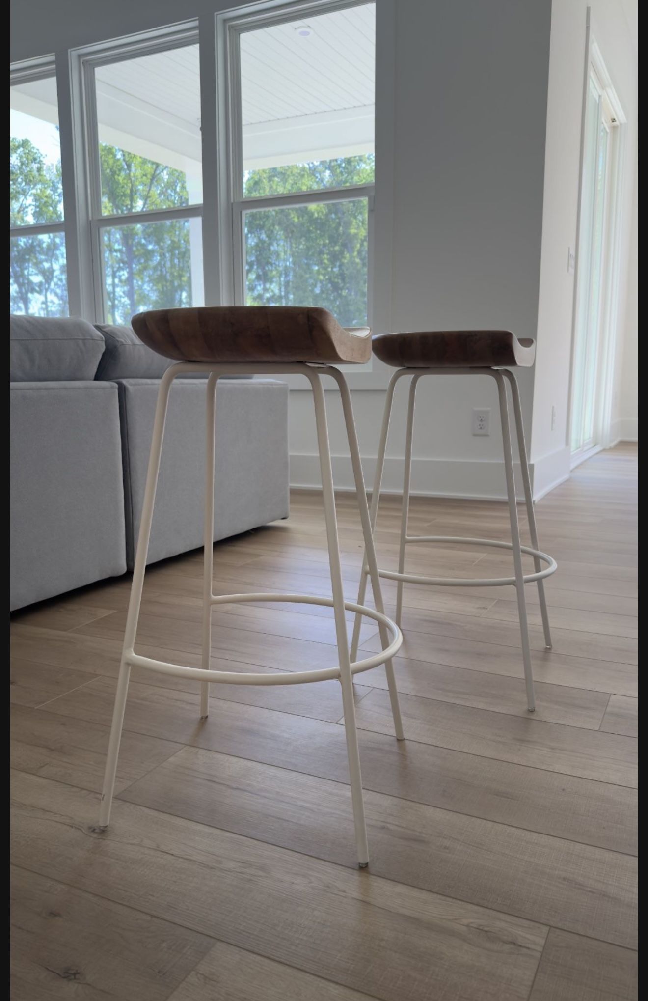2 West Elm Stools 