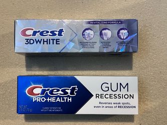New unopened Crest 3D White & Pro-Health Toothpaste Bundle