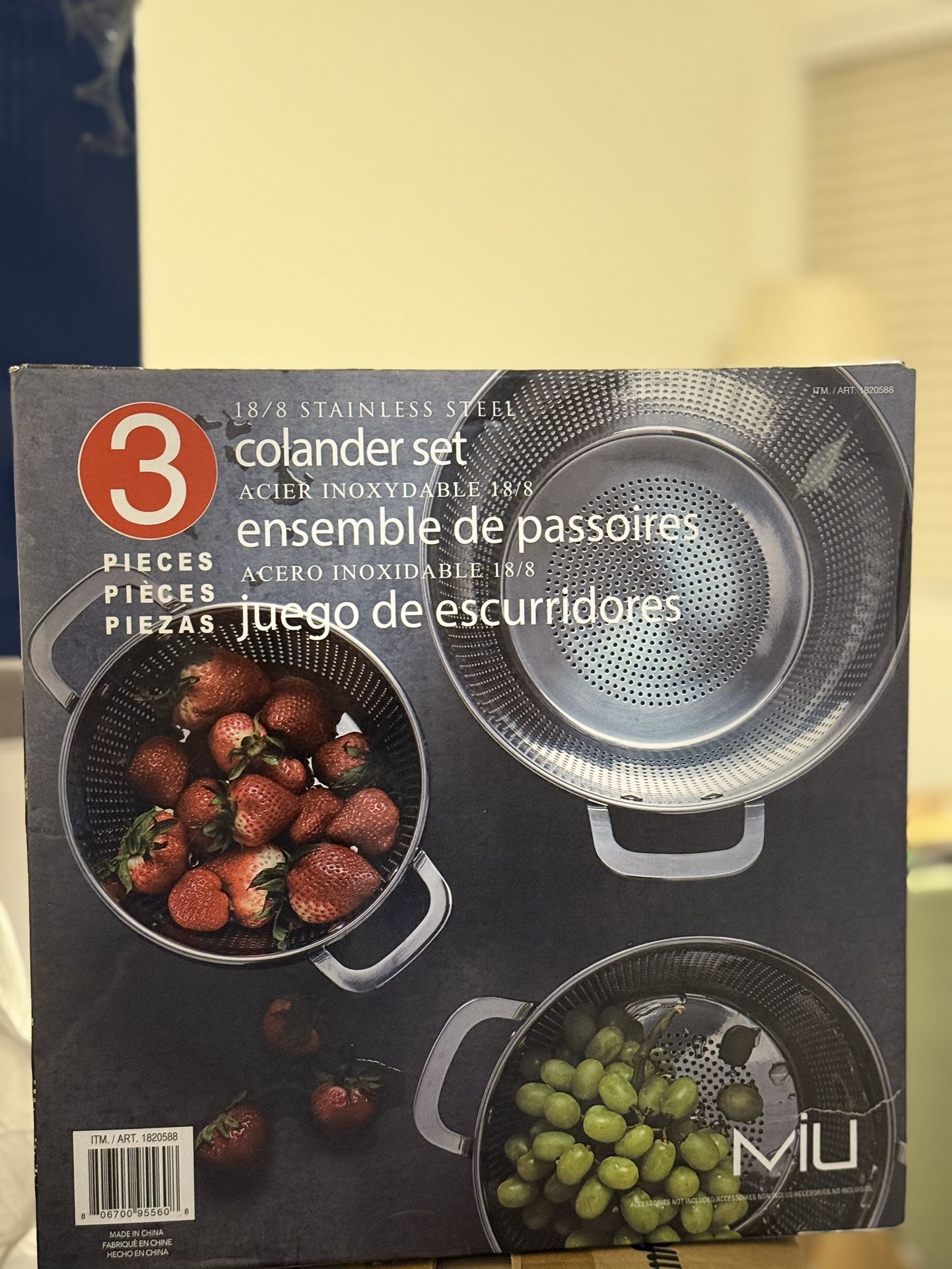 MIU Stainless Steel Colanders – Set of 3