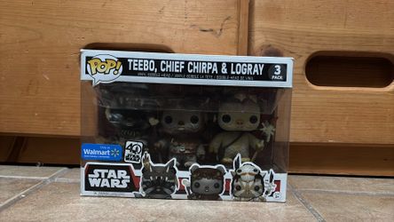Funko Pop Star Wars Ewok 3-Pack Teebo Chief Chirpa Logray Walmart Exclusive