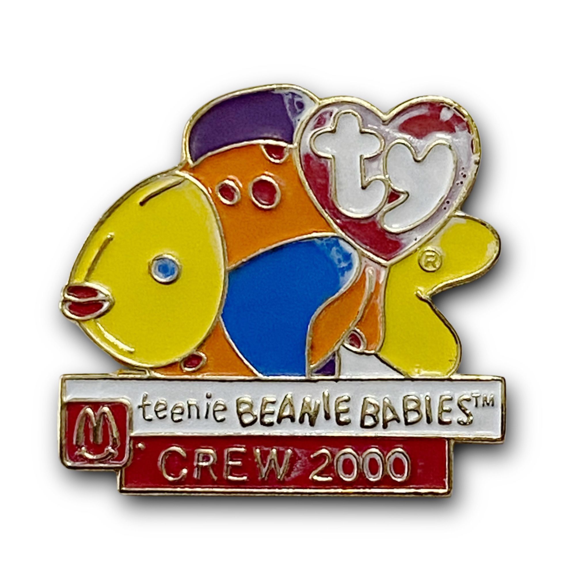 McDonald’s Pin Teenie Beanie Babies Crew 2000 Ty Beanie Fish Metal Lapel Pin