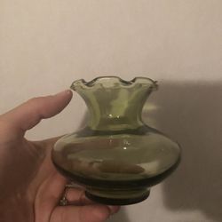 Antique Glass Green Vase