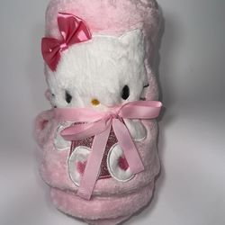 Easter special hello Kitty, small blanket and hello Kitty keychain ID holder