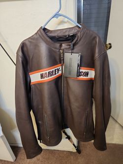 Harley-Davidson Brown Leather Motorcycle Jacket