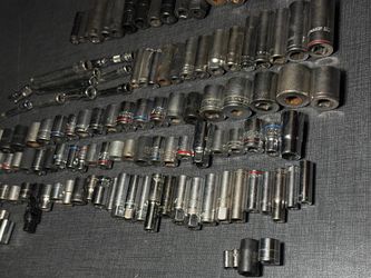 140+ Piece Socket Lot – SAE & Metric, Deep, Impact, Extensions & Adapters