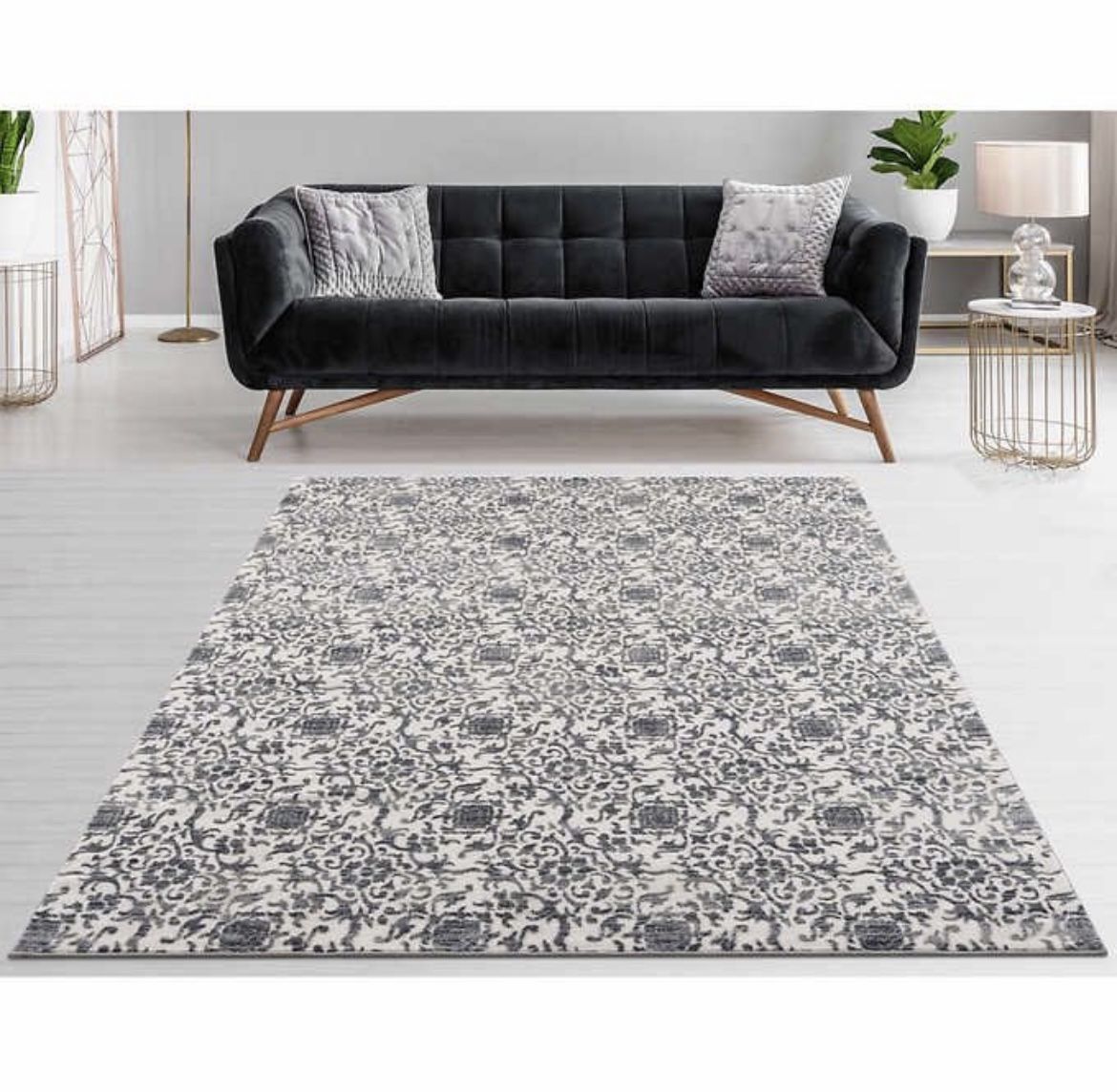 Carmel Indoor/Outdoor Area Rug by Art Carpet, Gray 5’3”X 7’4” for Sale